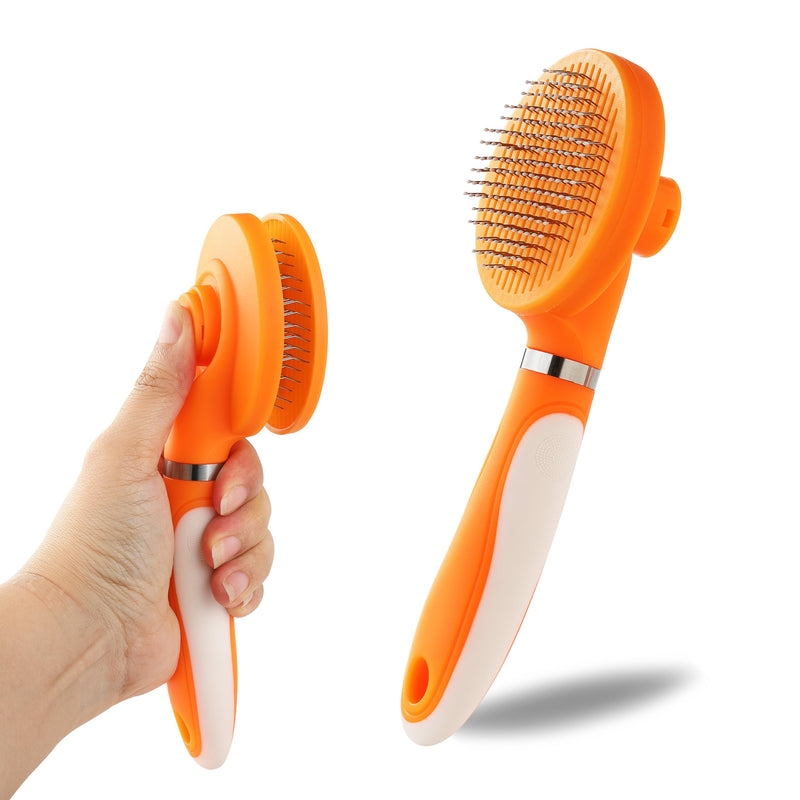 Pet Grooming Brush and Self Cleaning Slicker Brush, Dog Brush Cat Brush for Shedding, Undercoat Rake for Dogs & Cats, Deshedding Dematting Brush for Dogs & Cats, Brushes for Long Haired Pets - BeesActive Australia