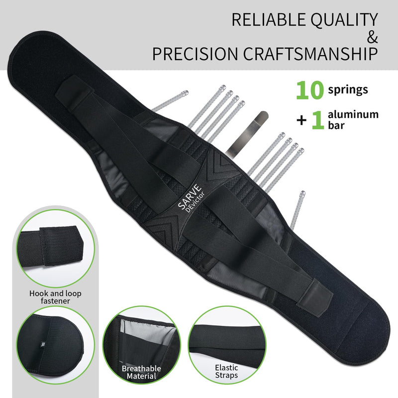Lower Back Brace Adjustable & Breathable Lower Back Brace for Women and Men, Lumbar Back Support Belt Ideal for Work, Workout, Exercise, Running, Lifting, Walking, Fitness & Daily Comfort (M(30"-34")) M(30"-34") - BeesActive Australia