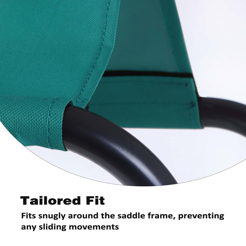 Harrison Howard Free-Standing Saddle Stand Saver Fabric Lightweight Adds Protection to Underside of Saddle Prevents Bar Indentations Secure Saddle Use with Saddle Rack, Saddle Saver Only Green - BeesActive Australia