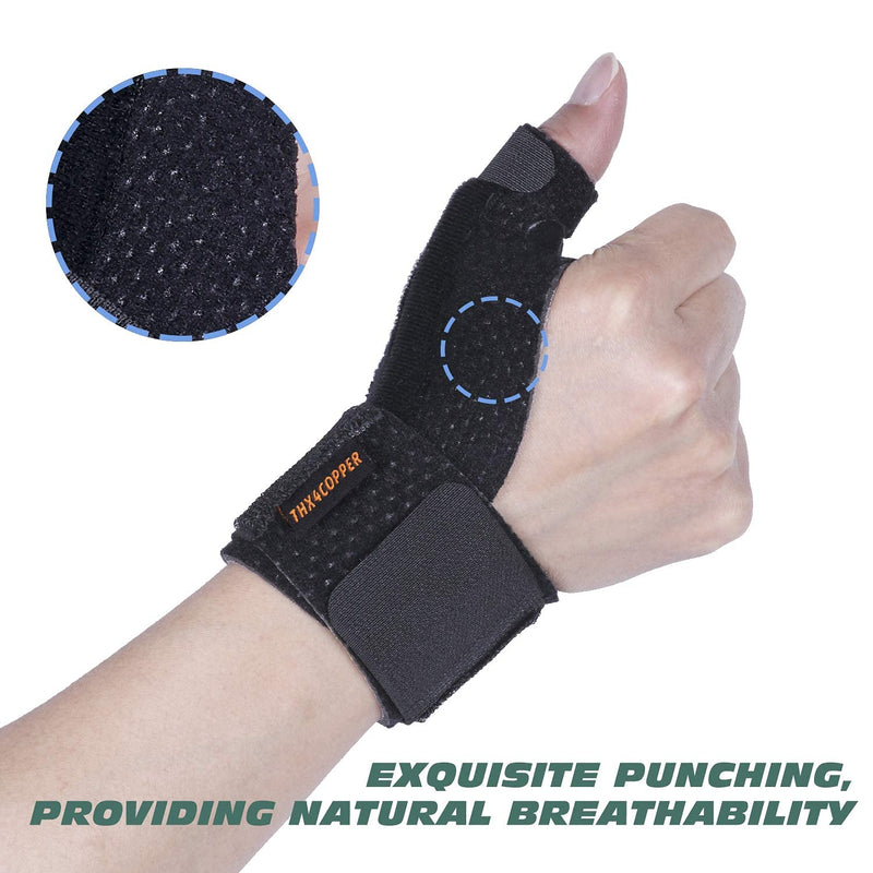THX4COPPER Reversible Thumb & Wrist Stabilizer Splint for BlackBerry Thumb, Trigger Finger, Pain Relief, Arthritis,Tendonitis, Sprained, Carpal Tunnel, Stable,L-XL Large/X-Large
