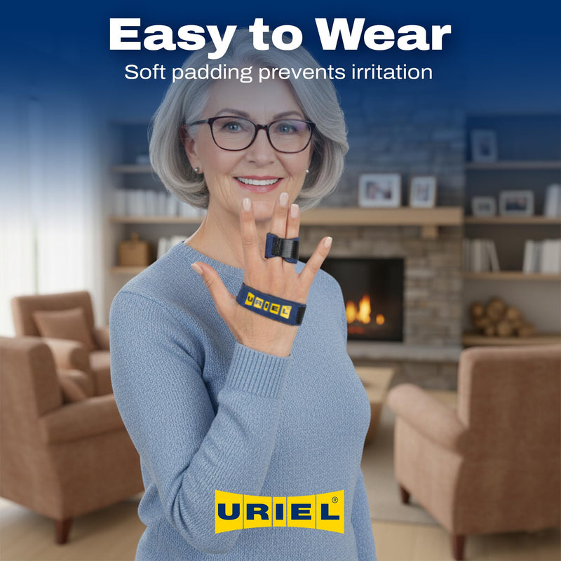 URIEL Adjustable Trigger Finger Splint for All Fingers – Comfortable Trigger Finger Brace for Daily Support, Strains and Sprains – Breathable Design, Secure Fit, One Size, Fits Left or Right Hand