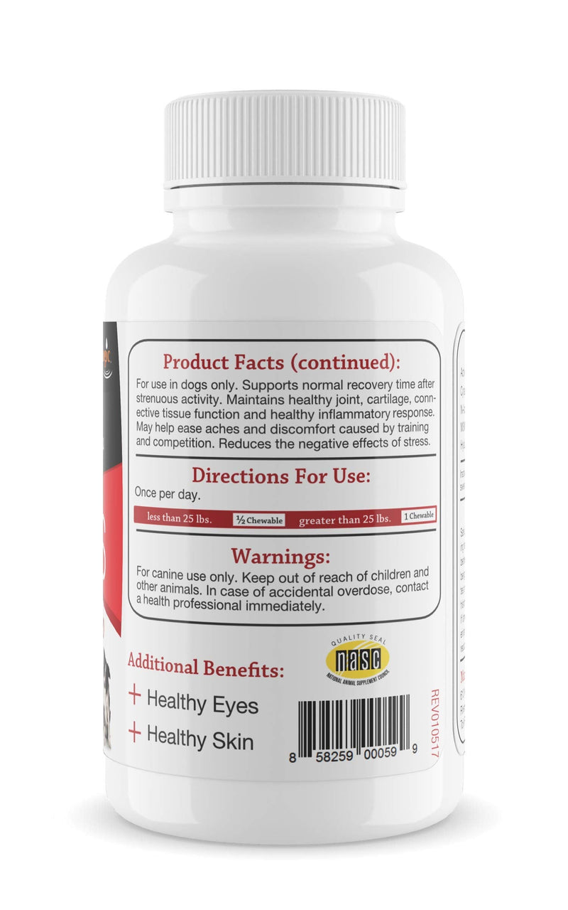 Hyalogic Pro Advanced HyaFlex for Dogs – Amazing Joint Support Supplement for Your Buddy – 30 Beef Flavored Wafers - Dog Joint Supplement w/Hyaluronic Acid, Glucosamine, MSM & Cynatine (30 Tablets) - PawsPlanet Australia