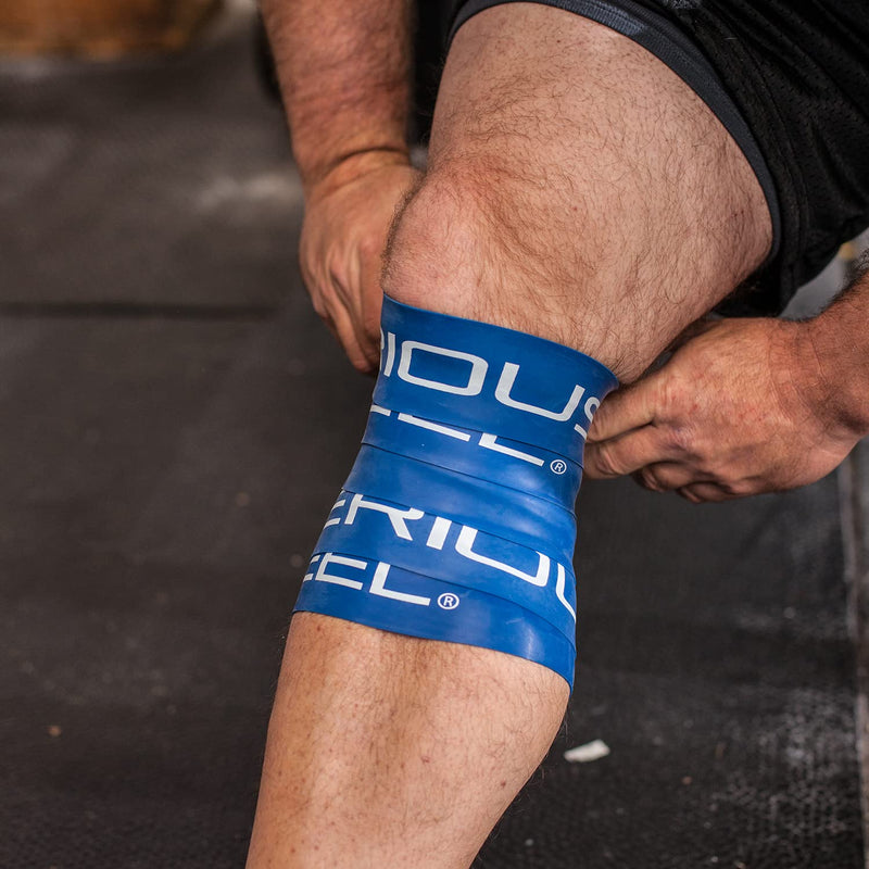 Serious Steel Mobility & Recovery (Floss) Bands |Compression Band | Tack & Flossing Band (7' L x 2" W) Single - Blue - BeesActive Australia