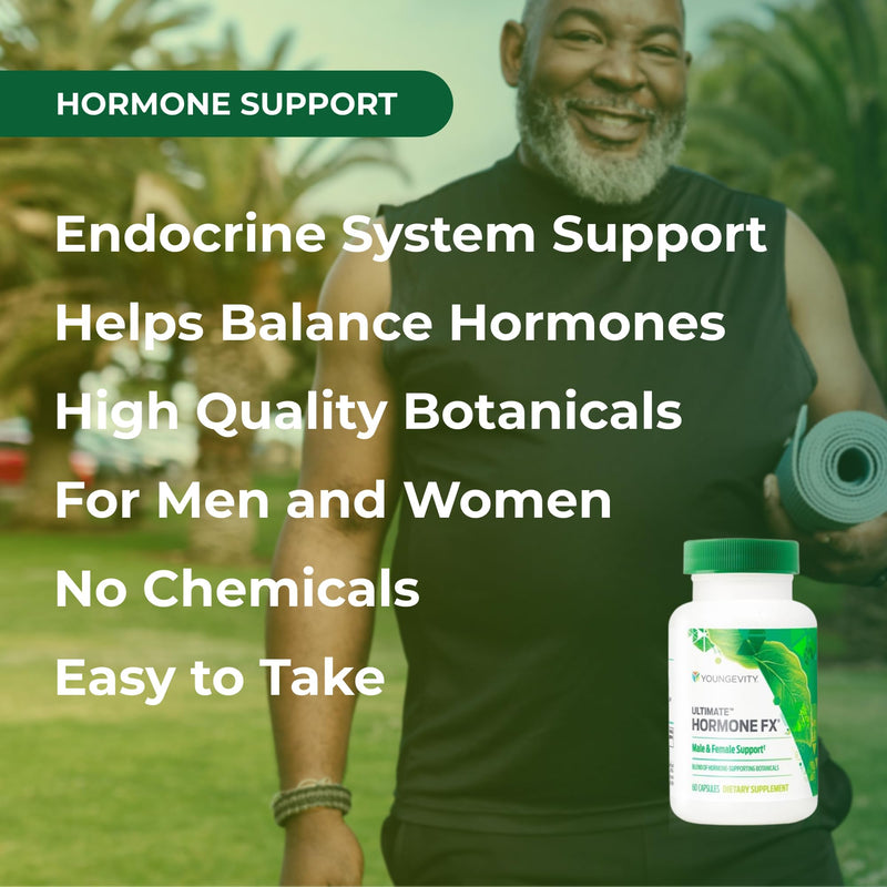 Youngevity Ultimate Hormone FX Hormone Support Supplement, 60 Capsules | Hormone support formula, blended vitamin and mineral supplement, daily wellness support, convenient capsules, 60-count bottle