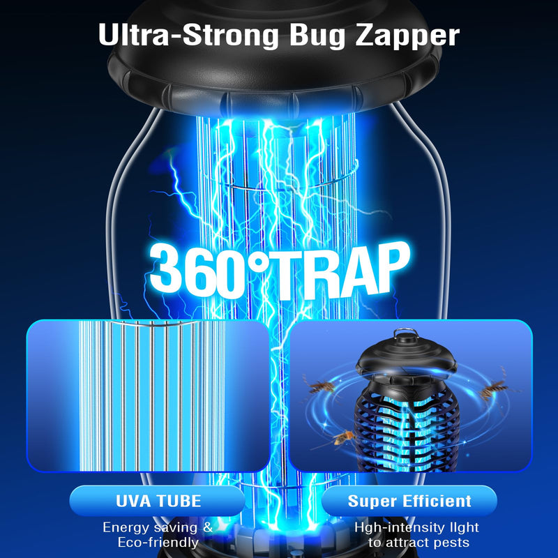 Bug Zapper Indoor/Outdoor Electronic Mosquito Zapper Fly Traps Mosquito Repellent Killer for Home, Patio, Backyard Blue - BeesActive Australia