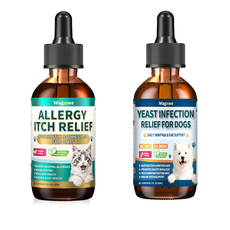 Natural Yeast Relief for Dogs, Allergy Relief for Cats, Cat Itchy Skin Allergy Relief