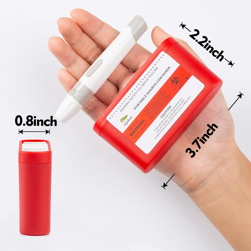 Pocket Travel Sharps Container for Blood Sugar Test Strips, Needle Container for Diabetic Insulin Pen NeedleÔºåBiohazard Treatment ContainerÔºåTravel and Home Use (3 Packs) 3 - BeesActive Australia