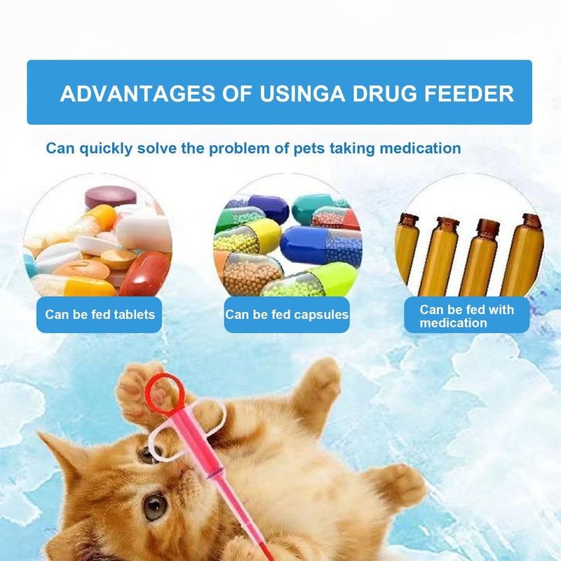 Pack of 3 tablet dispensers, cat tablet dispensers, safety plastic pet tablet dispensers, silicone tablet pill feeders, for feeding pets with tablets, capsules, pills and remedies - BeesActive Australia