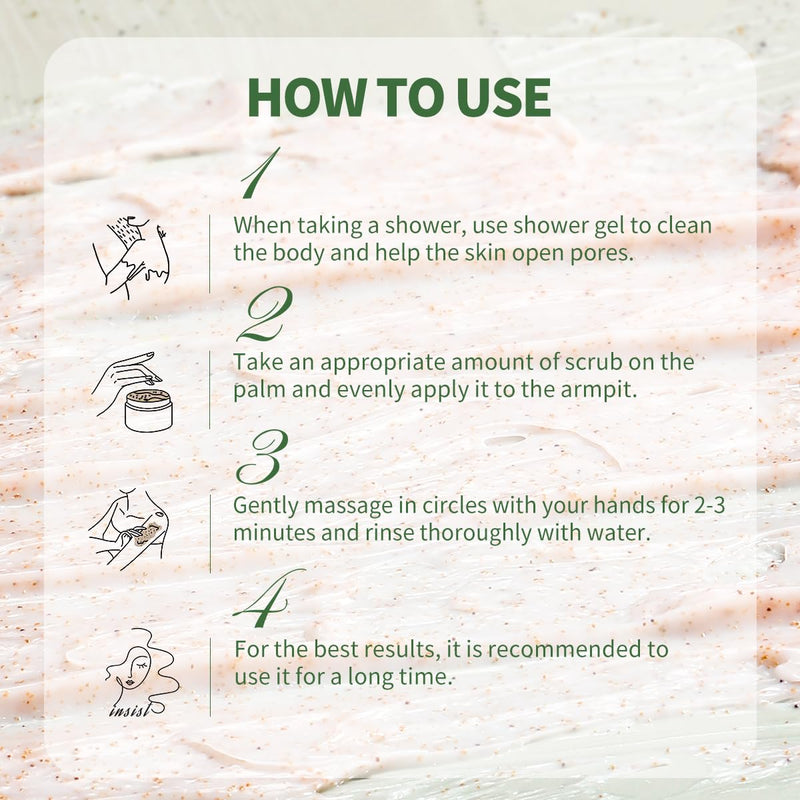 Underarm Detox Scrub,Body Scrub,Armpit Detox&Underarm Detox For Deeply Cleanses,Exfoliates,Moisturizes&Relieves Odor,Provides Long-Lasting Freshness,Used in Armpits, Elbows,Knee&Throughout the Body - BeesActive Australia