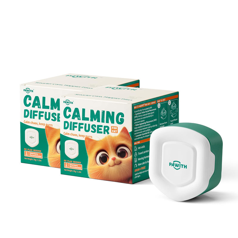 Cat Calming Gel Diffuser for Travel – Pheromone Diffuser for Cats & Kittens to Reduce Anxiety and Stress-Related Behaviors, No Electricity Needed, Long-Lasting Enhanced Calming Aid (2 Pack) 2 Pack