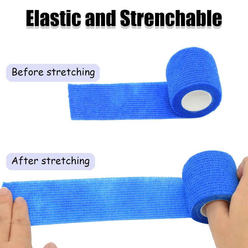 6 Pack 2 Inches Self Adhesive Bandage Wrap Breathable Cohesive Bandage Elastic Tape for Pets, Athletic, Sports, Wrist, Knee, Ankle(5 Yards Per Roll, Mixed Colors) 2 Inch - BeesActive Australia