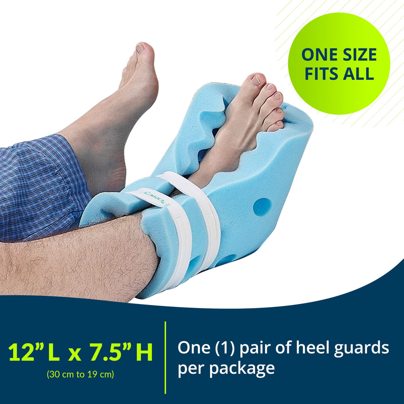Posey TIDI 6127 Heel Guards – One Size Fits All – Foam, Light Blue – Qty: 1 Pair Per Package – Foam Protectors For Pressure Injuries – Heel Off-Loading Devices – Home Care - BeesActive Australia