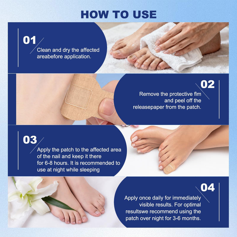 Toenail Fungus Treatment Extra Strength - 42 Pcs Fungal Nail Patches, nail repair patches-8-Hour Firm Adhesion, Nail Repair patches for Damaged Nails, Overnight Renewal for Men and Women 1.82 Ounce (Pack of 2) - BeesActive Australia
