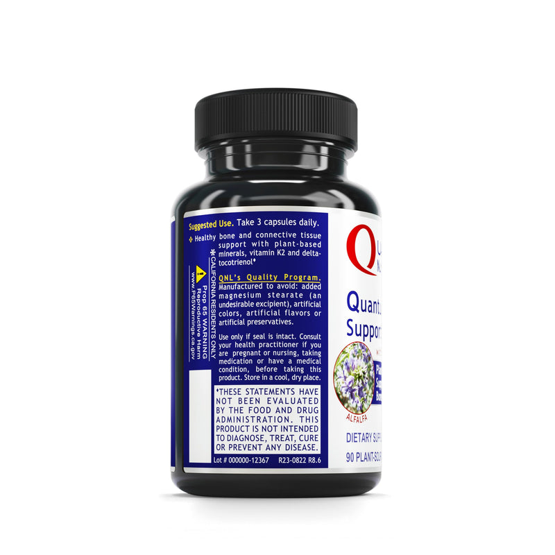 Quantum Nutrition Labs Quantum Bone Health - Bone Health Vitamins, Bone Strength Supplement for Women and Men, Organic Calcium Supplement with Fermented Vitamin K2, Bone Health Support - 90 Capsules