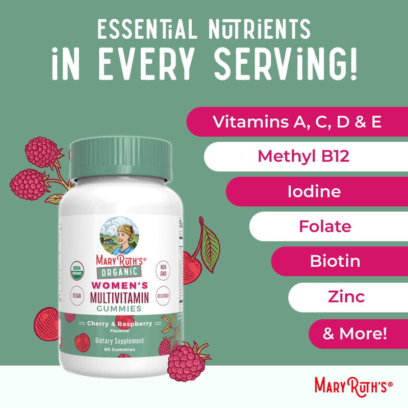 MaryRuth Organics Multivitamin for Women 14 | Women's Multivitamin Gummies for Immune Support| Skin Health | Sugar Free | Vegan | Non-GMO | 60 Count