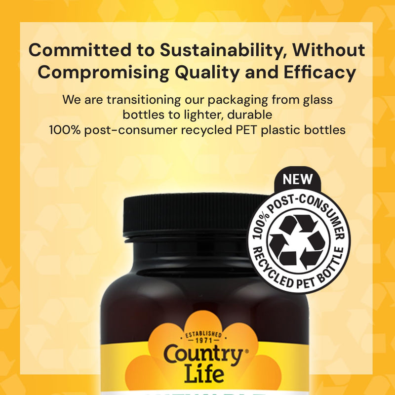 Country Life L-Lysine 500mg with Vitamin B6, 100 Vegan Capsules | Essential amino acid formula supporting collagen structure and tissue renewal in the lips and mouth 100 Count (Pack of 1)