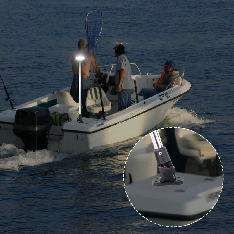 Stern Lights,Navigation Lights,Led All Around Anchor Light,Folding Base,USCG Certified 2NM, For Boat,Yacht,Pontoon,Fishing Boat 24 Inches
