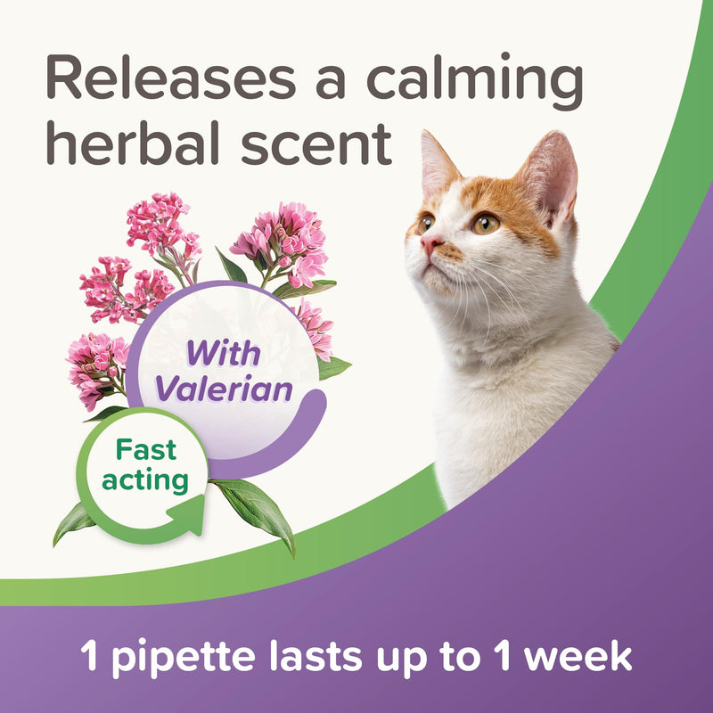 Beaphar – StressLess Herbal Calming Spot-On for Cats – Reduces Stress & Anxiety at Home and On-the-Go – With Valerian Extract – For Cats & Kittens – 3 x 1 Week Doses –Easy-to-Use Spot-On Pipettes 3 Count (Pack of 1)