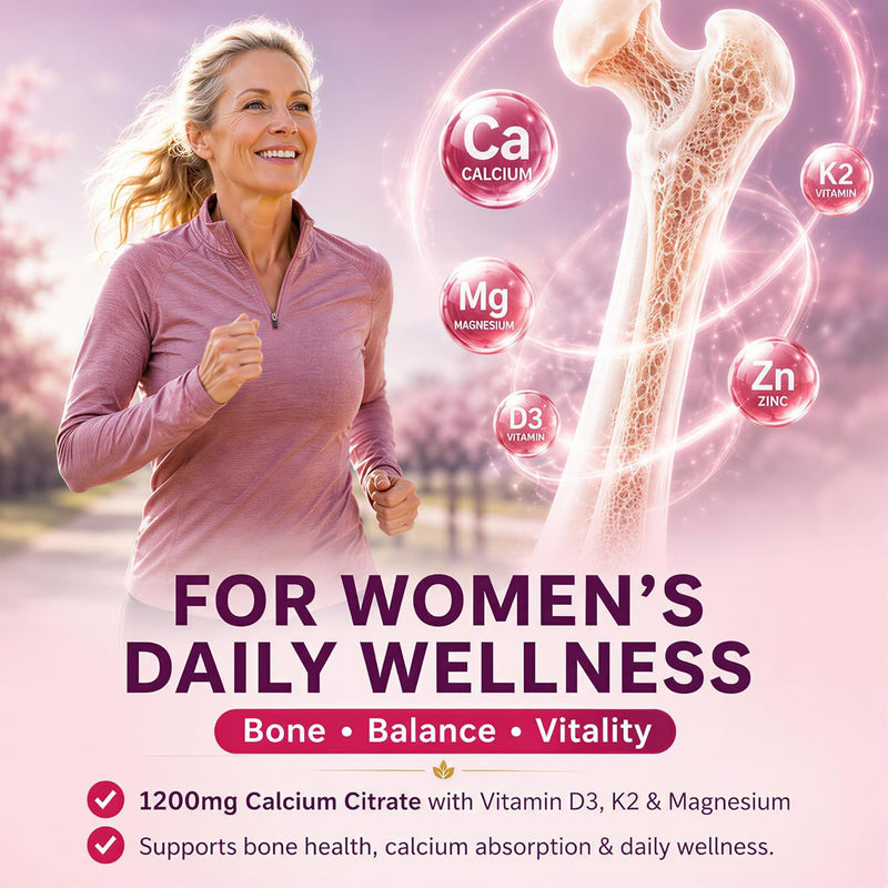 3PACK 1200mg Calcium Gummies for Women 40+ with Magnesium Zinc D3 K2 B12 B6 | Calcium Citrate Chews Gummy with High Absorption For Bone, Teeth, Muscle, Energy Immune Support, Vegan, Sugar Free, 180 Count 60 Count (Pack of 3)
