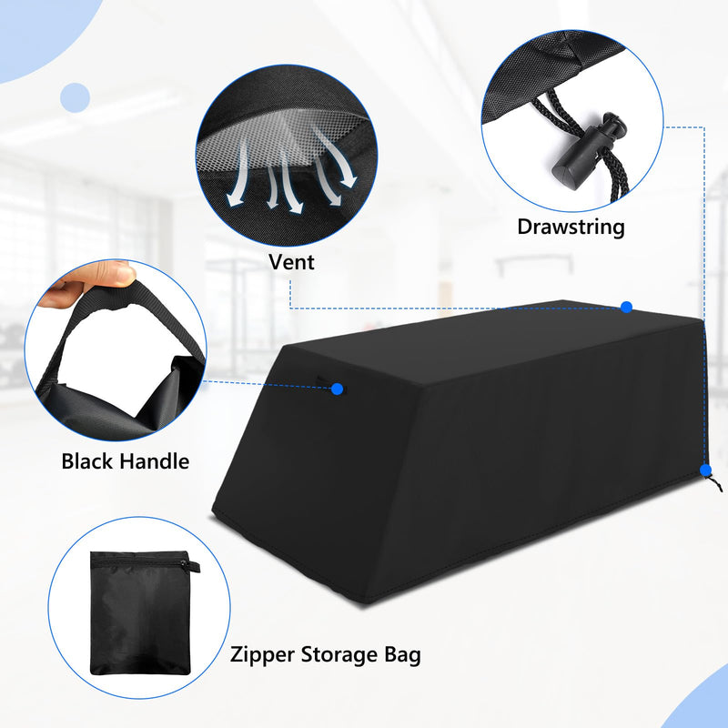 Sit-up Board Cover Outdoor Waterproof Weight Bench Cover Fits for Universal Weight Chair Fitness Bench High Quality Oxford fabrics UV Protective 52" x 60" x 18" x 21" Black
