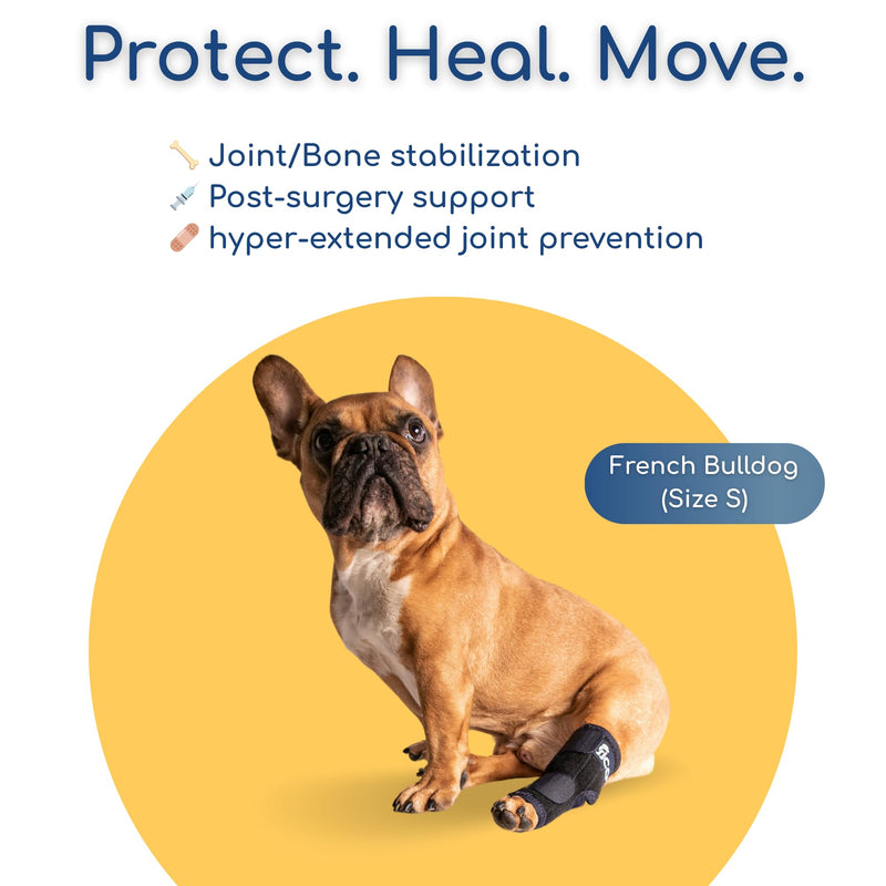 Dog Hock Brace for Ankle Support & Arthritis, Vet Approved Dog Back Leg Brace, Adjustable with Removable Splints, Orthopedic Support for Injuries, Sprains & Post-Surgery Recovery (X Small) X Small