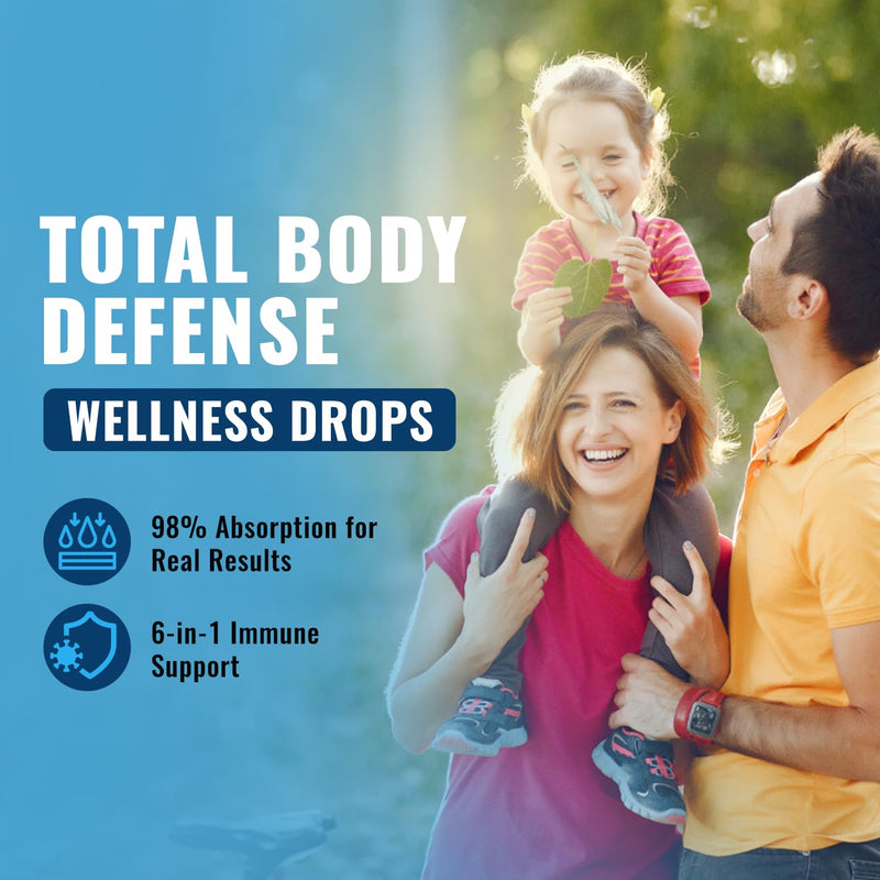 Total Immune 6-in-1 Liquid Multivitamin Supplement | 100% Daily Zinc, Vitamin D3, Vitamin C Immunity Drops Vitamin Liquid | Elderberry, Echinacea, Ginger Support for Adults & Kids | 4 oz Passion Fruit 4 Fl Oz (Pack of 1)