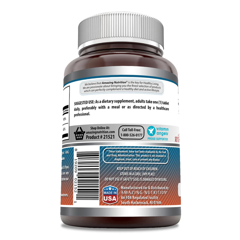 Amazing Formulas Calcium with Vitamin D3 Supplement | Tablets | Non-GMO | Gluten-Free | Made in USA (1 Pack | 500 Count) Unflavored