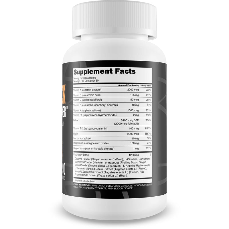 Hair Hack Extreme Blocker - Our Best Hair Growth Supplement - Natural Hair Regrowth Hair Vitamins for Thicker Hair Growth - Vitamin B7 Biotin and Folic Acid - Vitamin D3 Hair Growth Vitamins