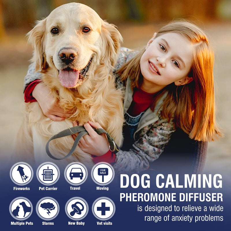 Dog Calming Diffuser Refills 6 Pack Pheromone Appeasing Pet Pheromones Refill 48ml to Calm for Anxiety Relief Reduce Aggression Stress Fighting Barking Fit Common Diffusers Plug in 180 Day(Tasteless) Tasteless
