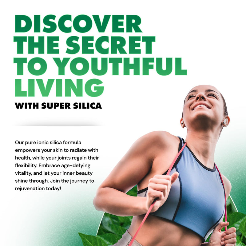 Positive Power Nutritionals Super Silica Supplements (4oz) - Silica Mineral Supplements - Silica Liquid Supplement | Liquid Silica with Collagen Boosting Silicon | Silica Supplements for Hair Growth