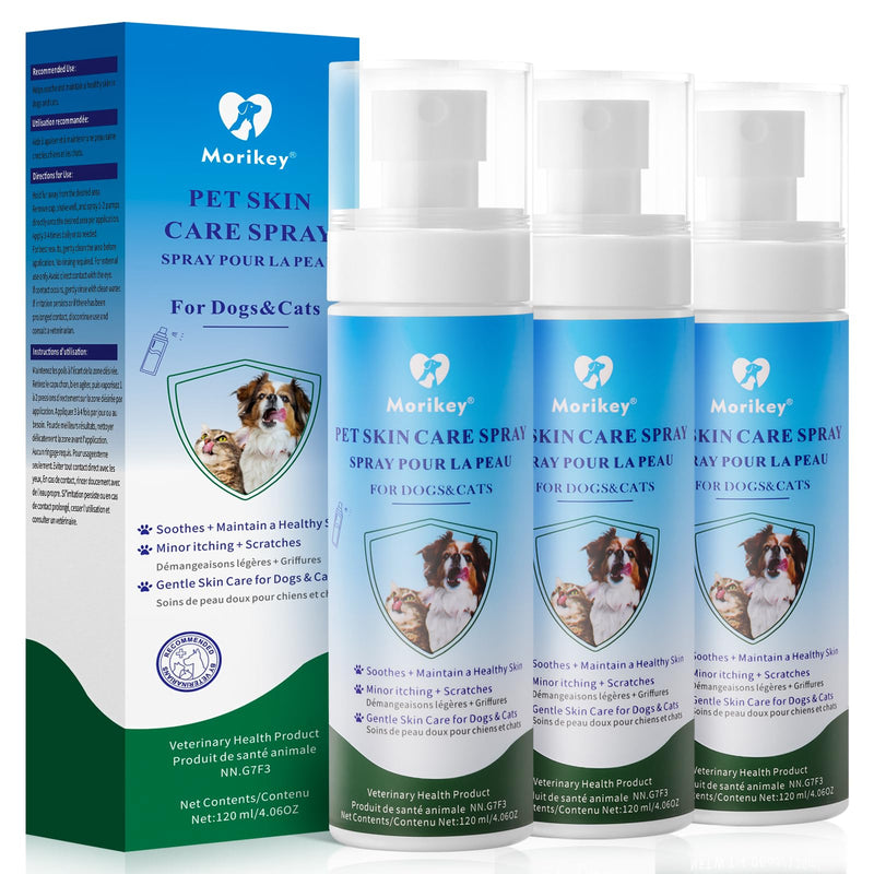 Pet Wound Care,Gentle Formula Wound Spray for Pets, Helps with Rashes,Itching,Skin Irritations, Hot Spots,Bites, Non-irritating for Relief & Treatment,Safe for Dogs&Cats,4.06OZ