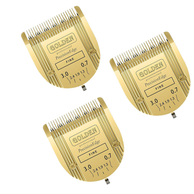 Adjustable 5 in 1 Blades Dog Grooming Blades Compatible with Wahl Animal Clipper Arco, Bravura, Chromado, Creativa, Figura, and Motion Pet, Dog, and Horse Gold/3pcs - BeesActive Australia