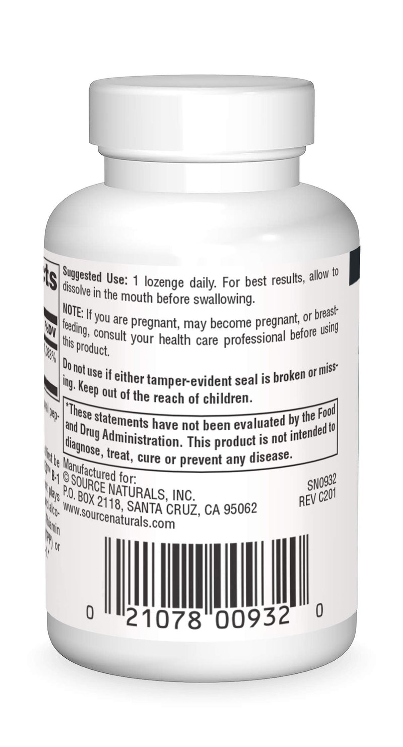 Source Naturals Coenzymated B-1, Cocarboxylase, 25 Mg, 30 Count 30 Count (Pack of 1)