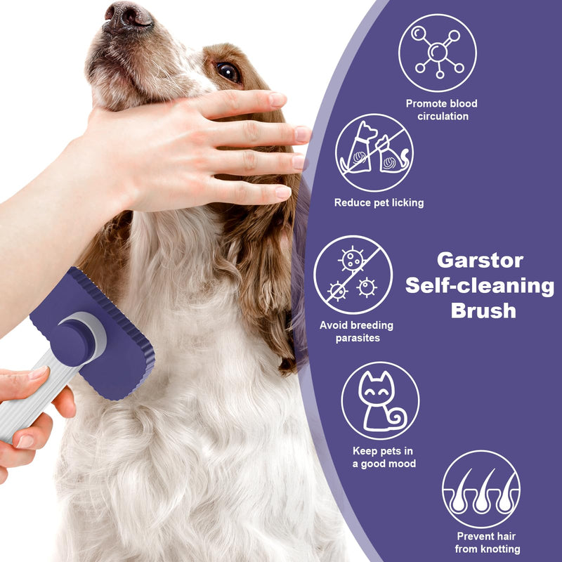 Cat brush, Cat Brush for Long or Short Haired Cats, Remove Loose Fur and Mats, Rounded Pins Reduces Painful Pulling, Not for Tangle and Curly Fur, Dark Blue - BeesActive Australia