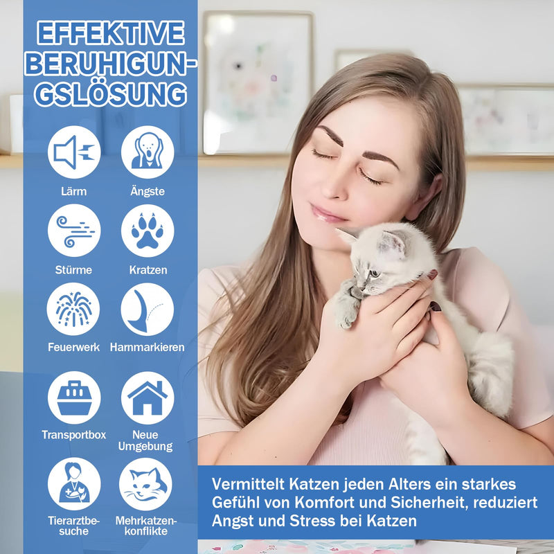 VICSOM 6 IN 1 cat pheromone diffuser, 120 days pheromone cat diffuser, diffuser for cats for lasting relaxation, relief from anxiety and stress (2 diffusers + 4x48ml refills) 2 diffusers + 4 refills - BeesActive Australia
