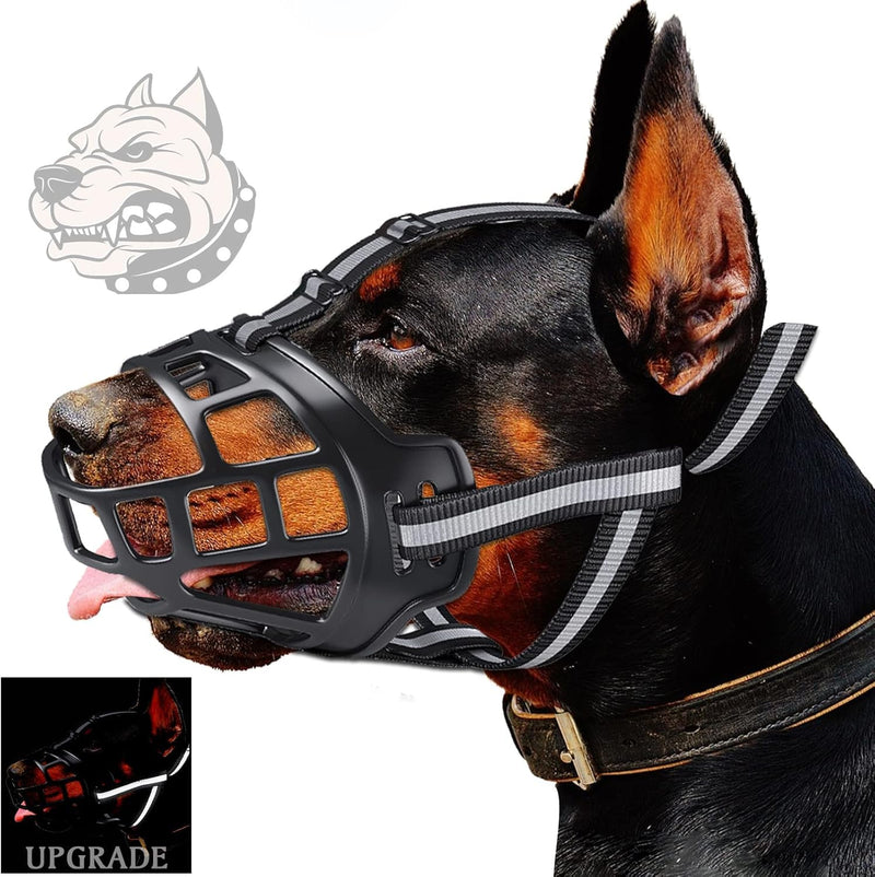 JUXINE muzzle for large dogs, breathable all-round coverage and adjustable straps for muzzles of medium and large dogs, preventing biting, chewing and barking (size 5) SIZE 5 - BeesActive Australia