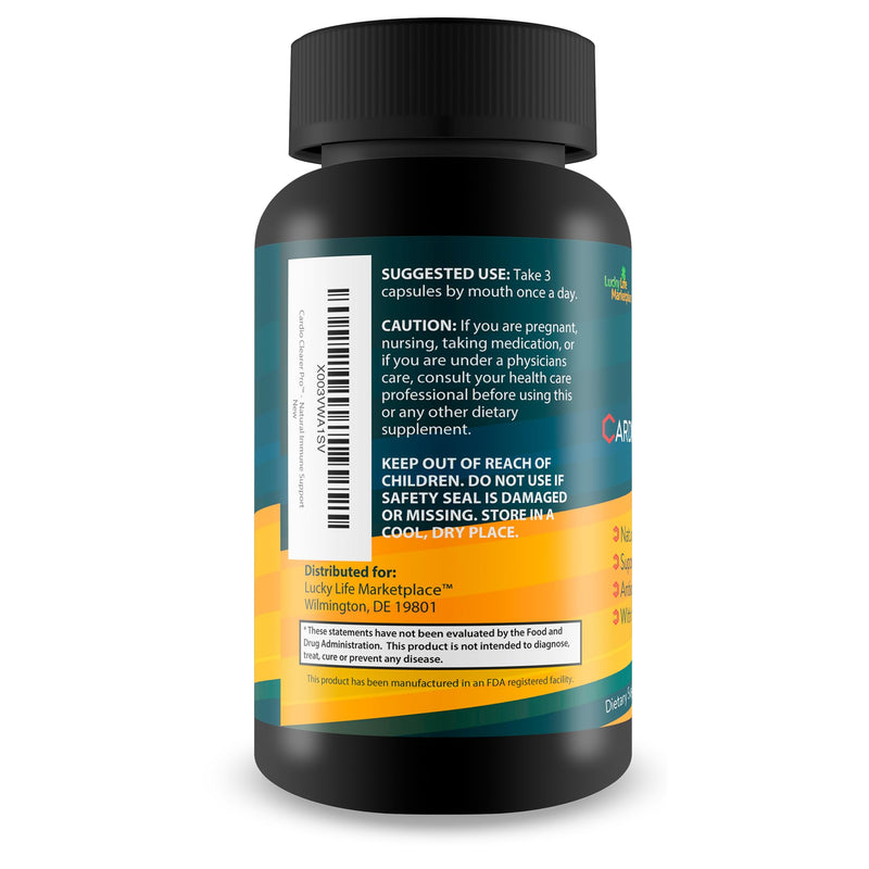CC Cardio Clearer Pro - Natural Circulatory Health Support - Promote Healthy Blood Flow with Circulation Supplements - Vitamin C, Turmeric Curcumin, Garlic, Ginger - Support Cardiovascular Health