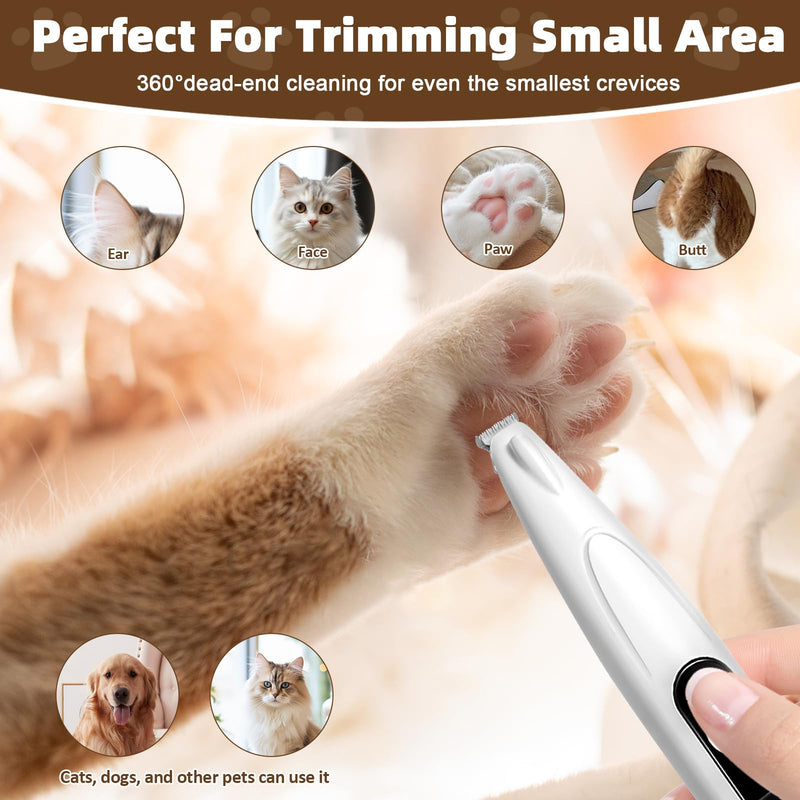 Corpower paw trimmer for dogs, dog clipper paws with LED light, Paw Trim Pro Quiet, rechargeable paw razor for dogs, cats, eyes, ears, body - BeesActive Australia