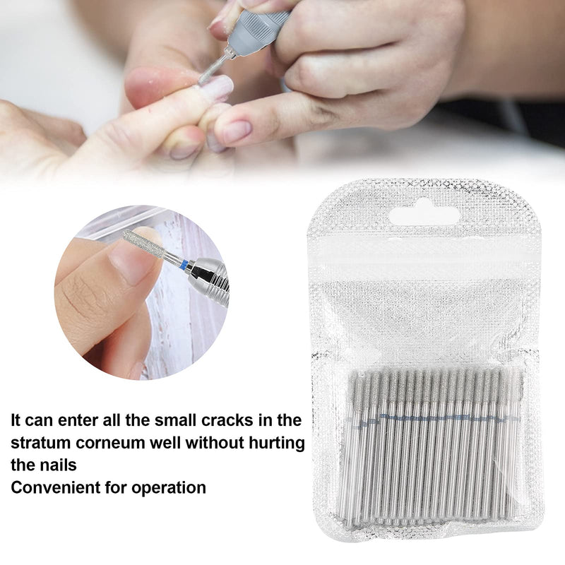 50pcs Portable Nail Drill Bits, Dead Skin Removal Nail Grinding Polishing Head Nail Polisher Accessory for Household, Nail Art Shop (M-41.25) - BeesActive Australia
