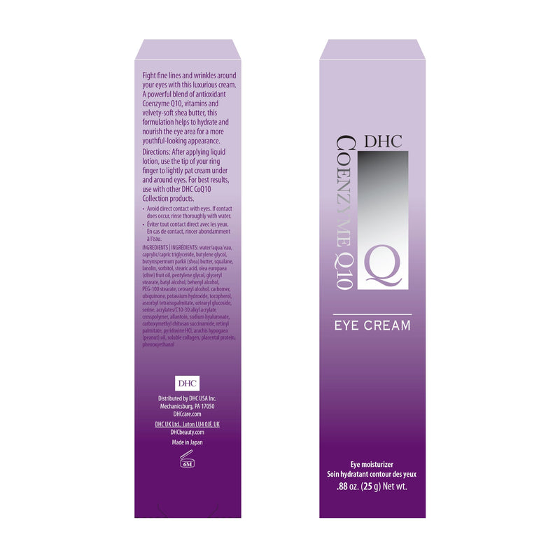 DHC CoQ10 Eye Cream, Antioxidant Treatment for Fine Line and Crow's Feet, Skin-Brightening Vitamin C, Fragrance and Colorant Free, 0.88 oz. Net wt. - BeesActive Australia