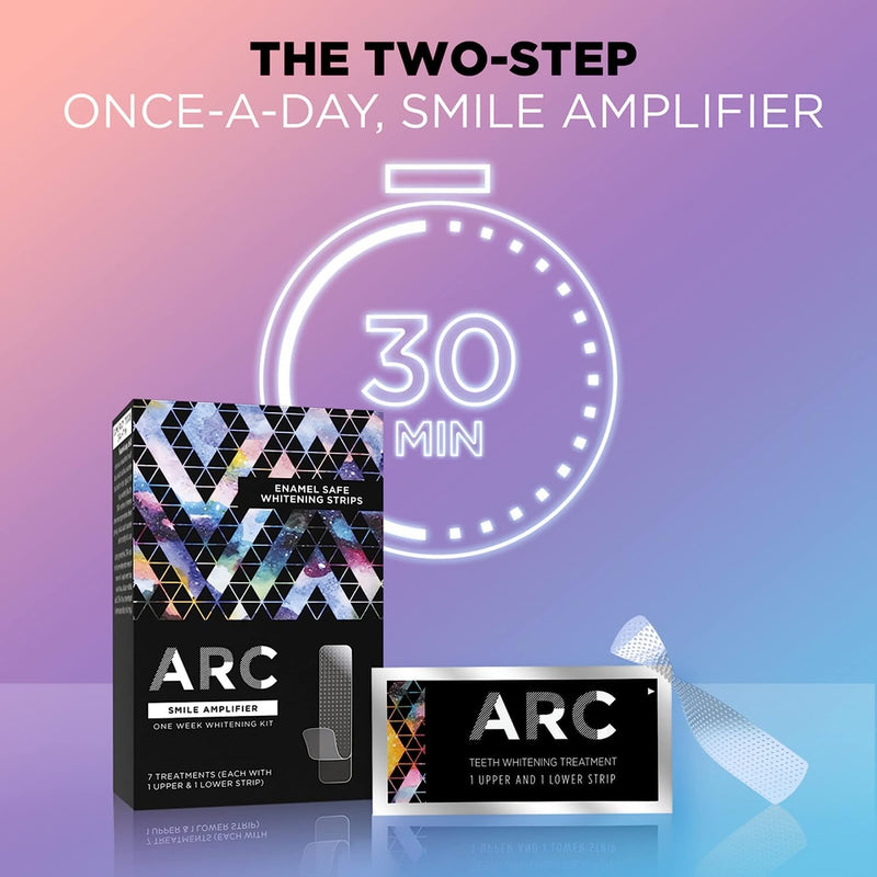 ARC Teeth Whitening Strip Kit, Smile Amplifier Kit, 14 Strips (7 Count Pack) - BeesActive Australia