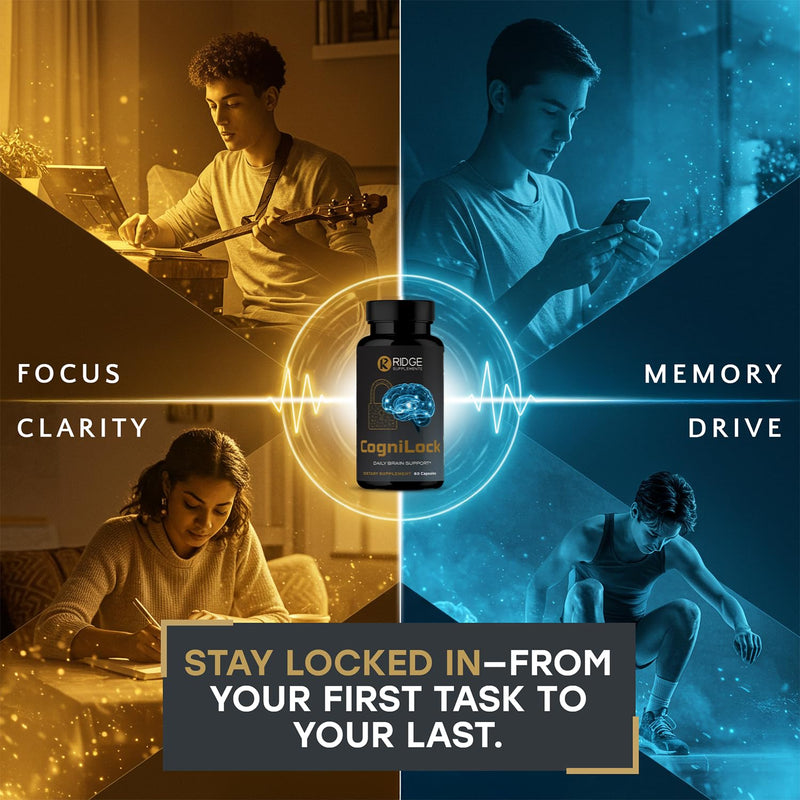 12-in-1 Nootropic Brain Supplement for Memory and Focus, Alpha GPC, Citicoline, CognatiQ™, Cognitive Support - Brain Fog Vitamins w/Lion’s Mane Lion’s Mane, 60 Count