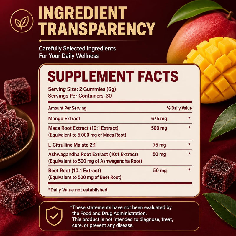 Kinky Cubes Gummies, Boost Mood,Hot Mango 60 Gummies | Mango Extract Blend • Vitamin & Mineral Supplements • Daily Wellness • Easy-to-Take