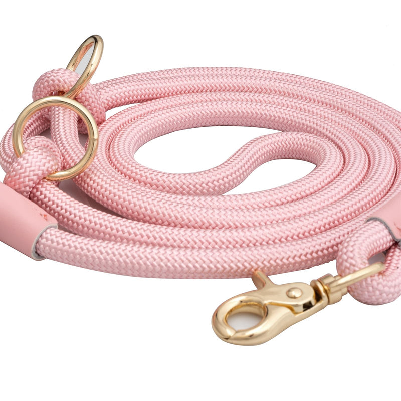 Hands Free Dog Leash 7FT, Nylon Rope Waist Leash for Dog Walking Running 7FT x10MM Pink