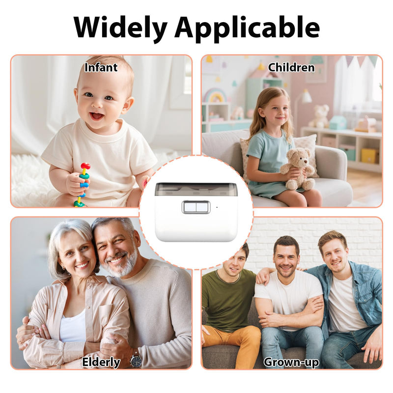 Electric Nail Clipper with LED Light, Rechargeable Nail Trimmer for Babies, Toddlers, Adults & Seniors, Quiet Baby Nail File with Storage Box, Safe Fingertip & Toenail Cutter - BeesActive Australia