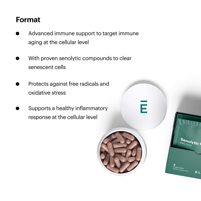 ELYSIUM Format Immune Support Supplement - Vitamin C Supplement, Immunity Support, Immune Defense, Intermittent Senolytic Complex Immune Support for Adults, Complete Immunity Supplement - 60ct