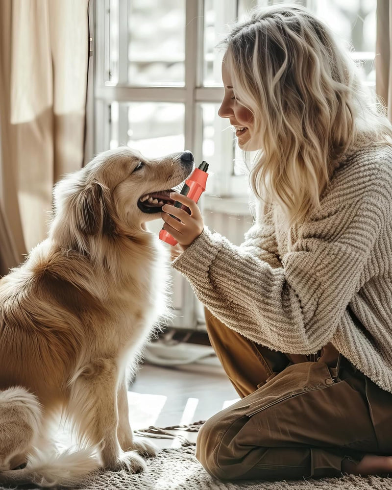 7-Speed Dog Nail Grinder with LED Light – Ultra Quiet Electric Pet Nail Trimmer for Large Dogs & Cats – Professional Grooming Tool with Dust Collector, One-Hand Speed Control & Instant Stop Safety Red - BeesActive Australia