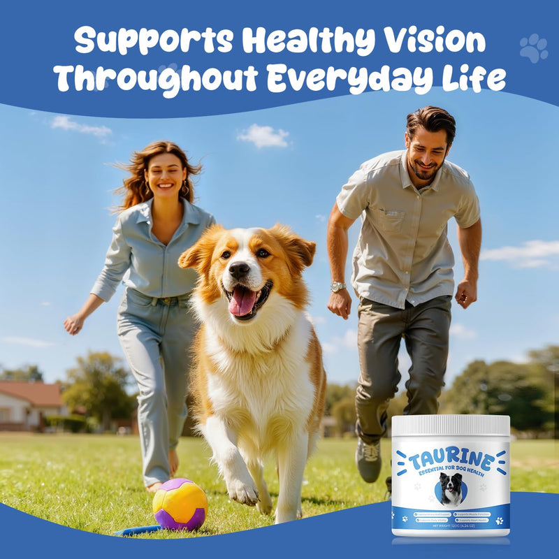 Taurine Powder Supplement for Dogs, Amino Acid Support for Heart Health & Muscle Function, Daily Canine Nutrition Powder (120 g) 120 g