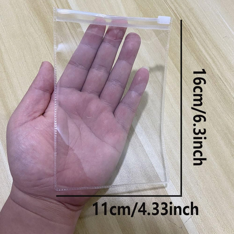 20 Pcs Zippered Pill Pouch Bags, Slide Lock Clear Plastic Mini Bags, BPA-Free for Pills, Vitamins, Supplements, Jewelry, Crafts, Small Objects, Self-Sealing, Reusable, Travel-Friendly (11X16 CM) 11X16 CM