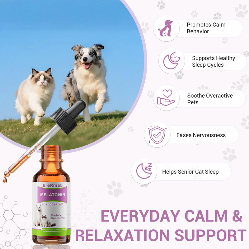 Cat Melatonin Cat Calming Treats- Cat Sedative for Grooming - Helps to Support Restful Sleep for Your Cat - Anxiety Relief for Cats